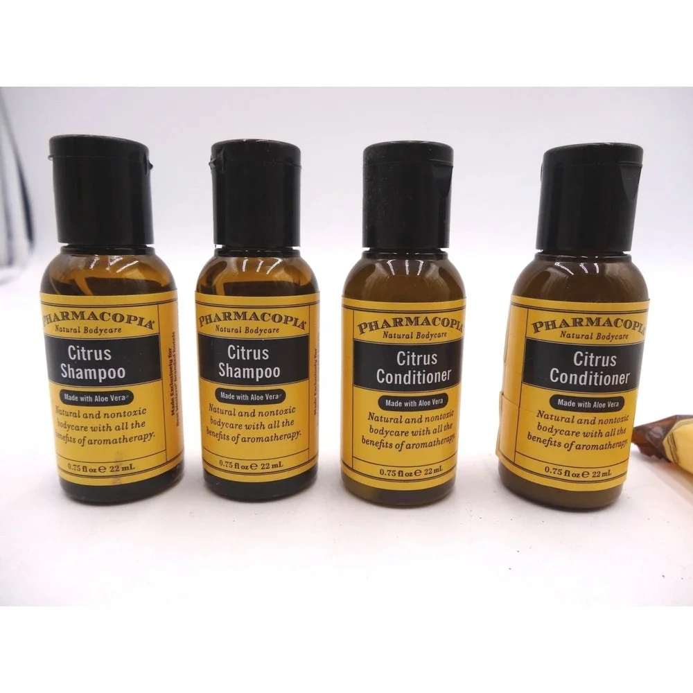 Pharmacopia Citrus Shampoo and Conditioner with Aloe Vera Travel Hotel Size 0.75